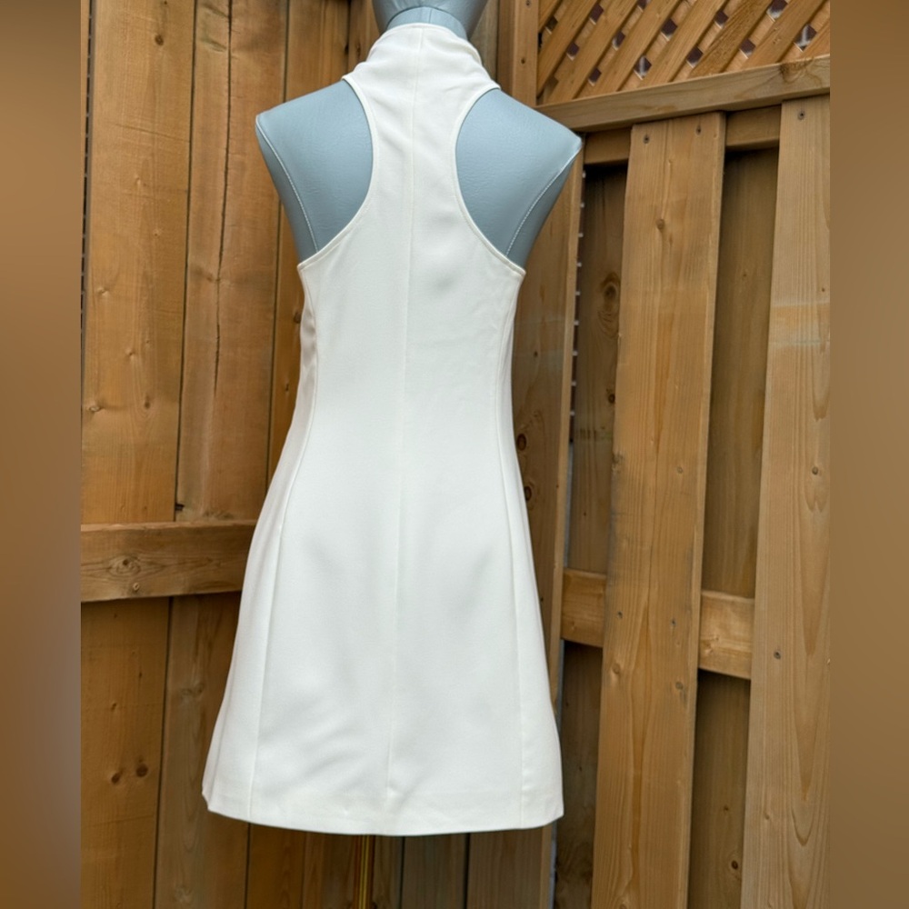 🆕 CULT GAIA 🧿 NWOT Akaia White Linen-Blend Mini Dress, Sz US 12 - Picture 12 of 17